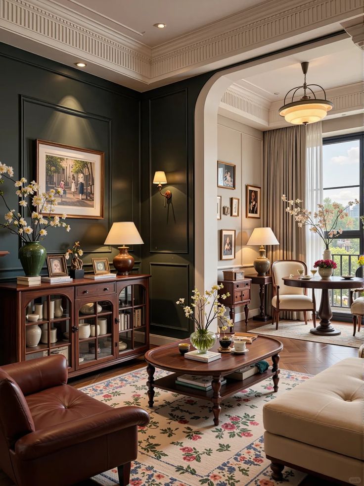 Classic elegant interior with traditional furniture, refined details, and timeless design
